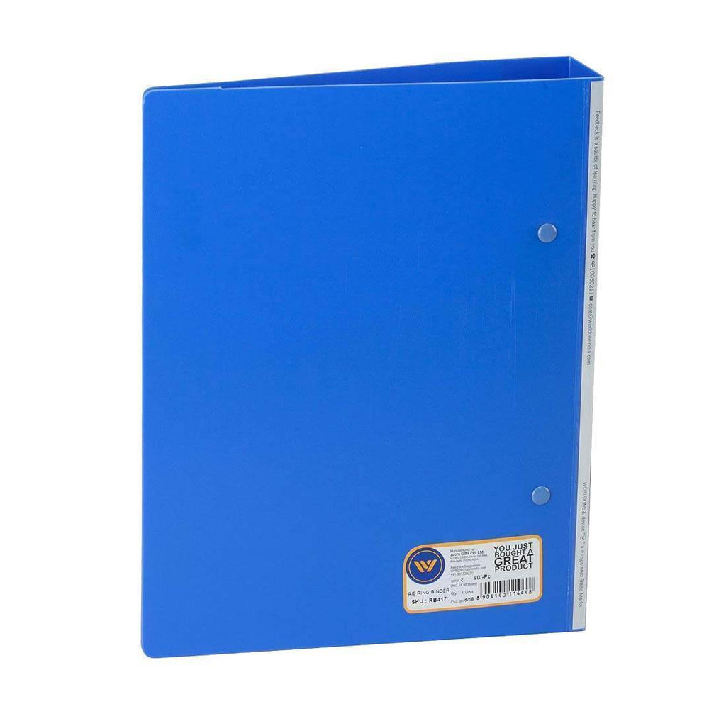Worldone PP Voucher 2D Ring Binder File, 25mm Metallic Clip, with