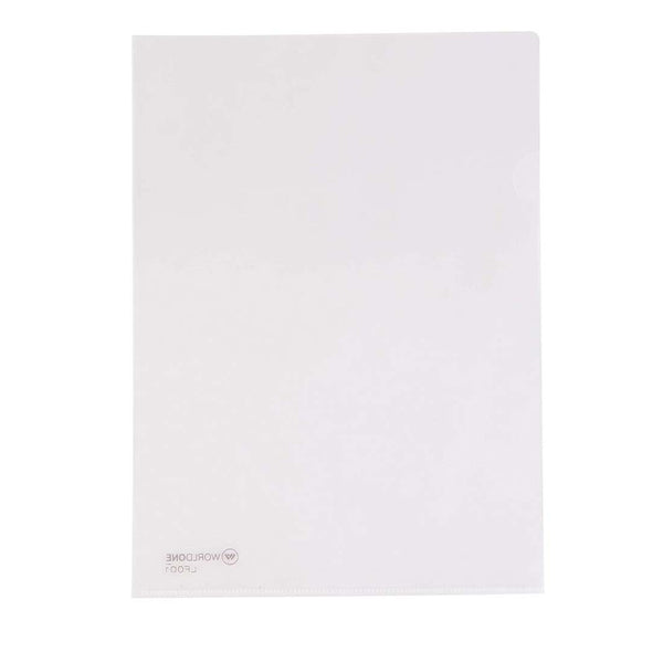 Worldone Clear L Folder, Made of fine Virgin 170 Micron, Ideal for Keeping documents & Data Organised, Color Transparent Natural White, Pack of 3 (3 * 10= 30 Pieces)