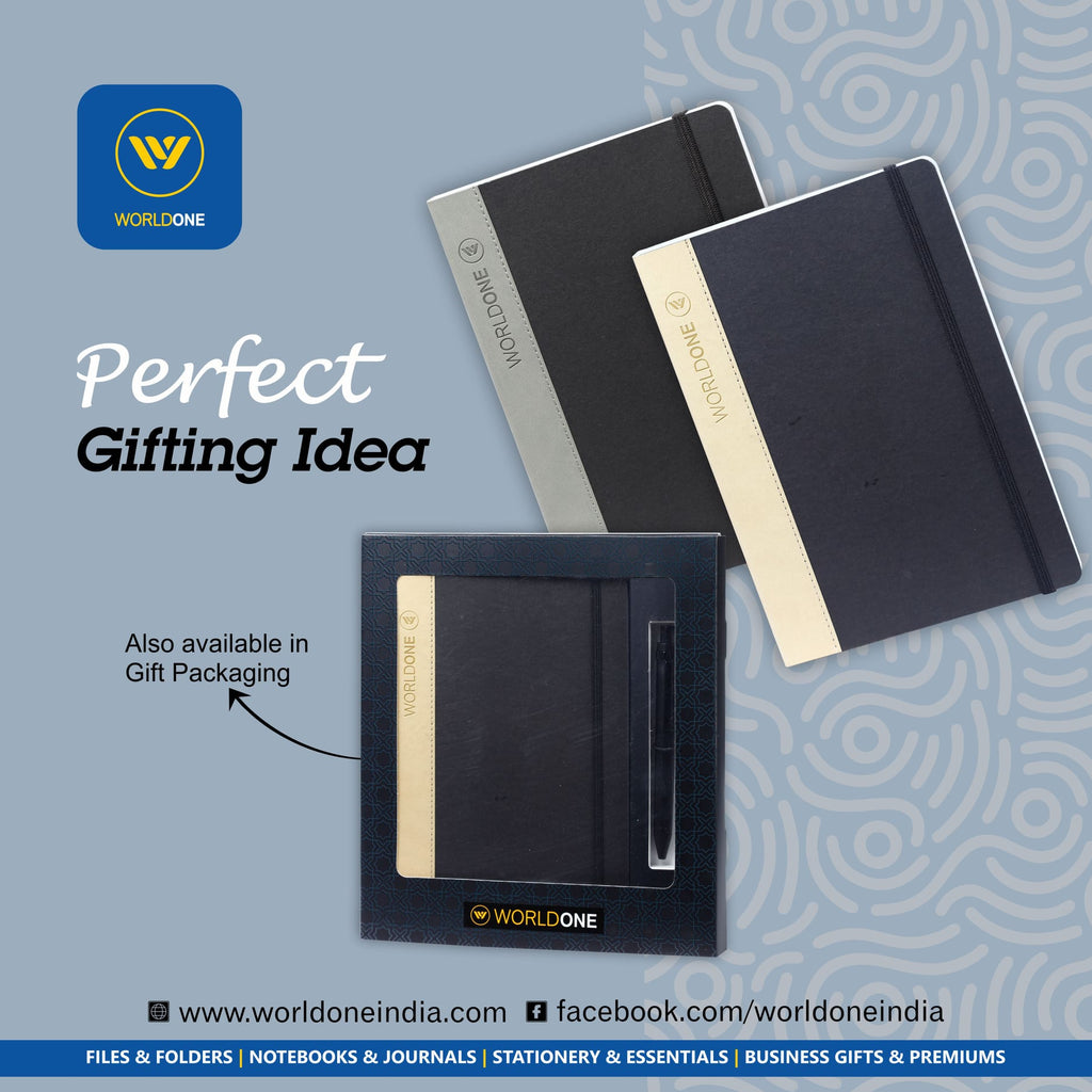 Gift Set Notebook A5 With Elastic Closure