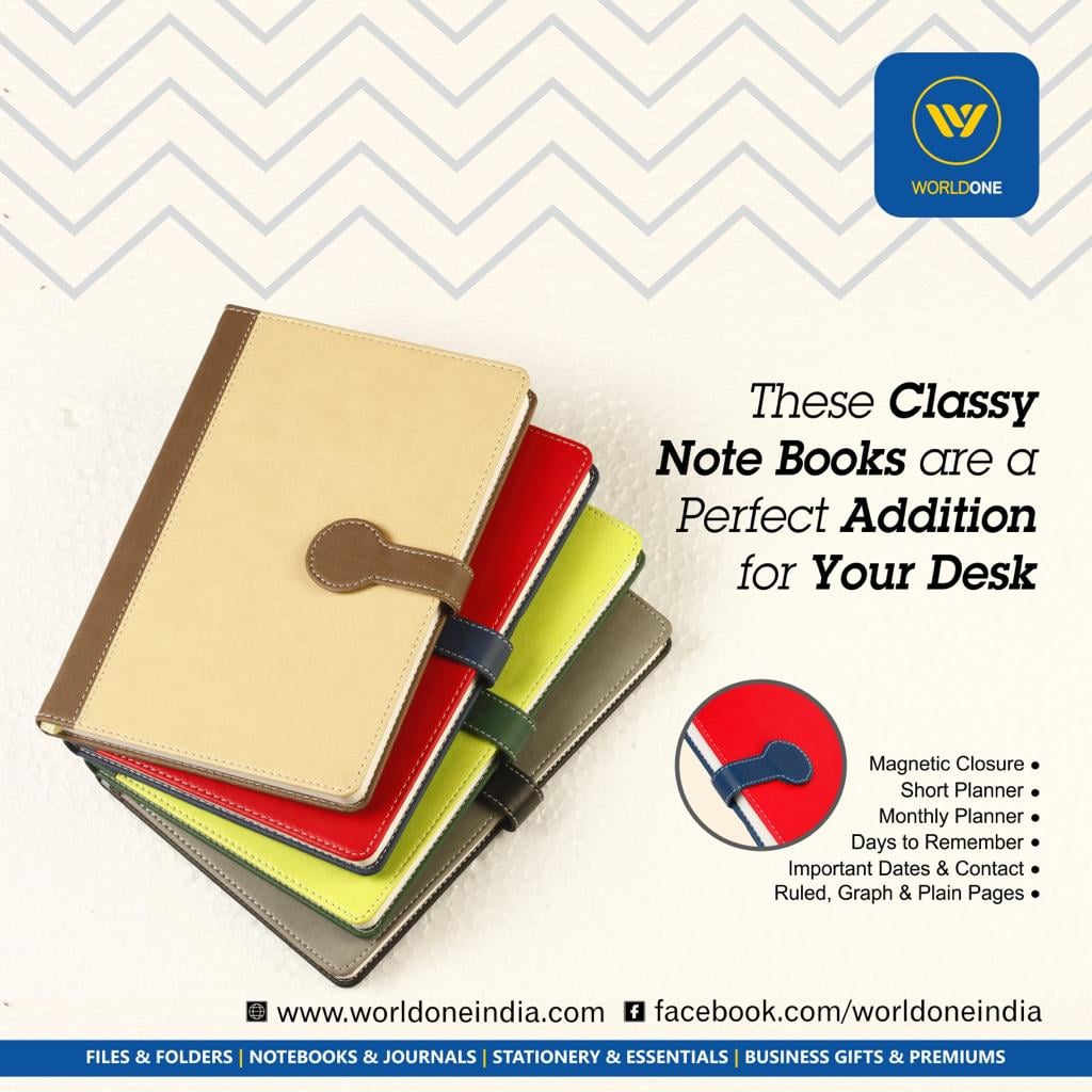 Button Notebook With Magnetic Loop A5