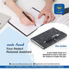 Worldone PU premium Notebook & Classy Metallic Ball Pen in Pen Loop Closure, 80 gsm 224 Natural Shade page Split as 208 Ruled, 8 Graph & 8 Plain Pages, Ideal for corporate use, Size A5, 21x15cm