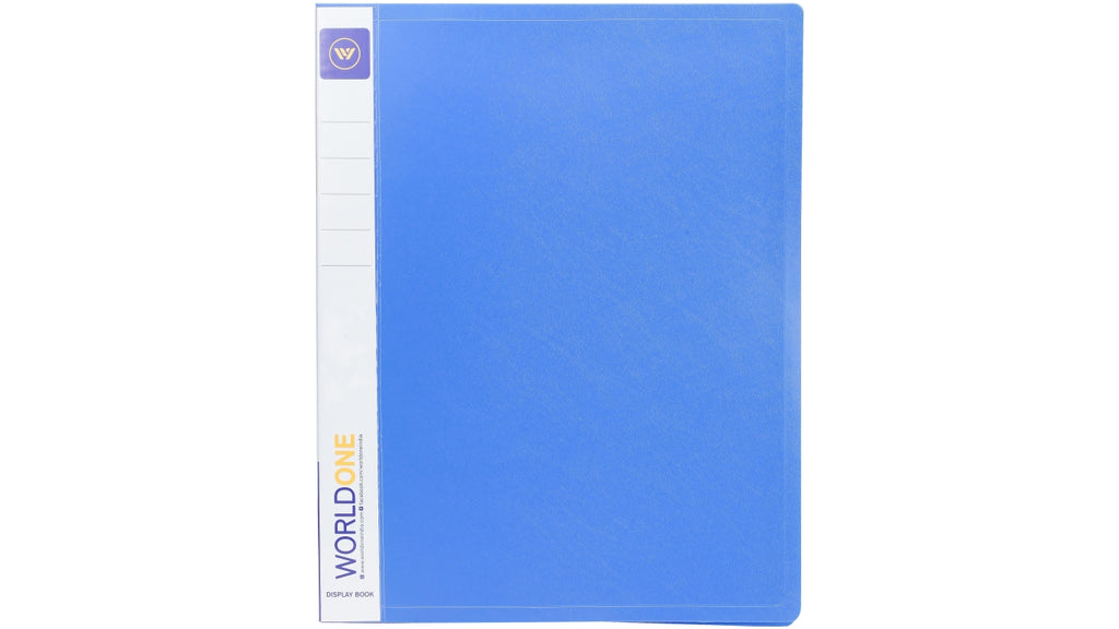 Worldone Presentation Display Book File Folder made of 0.8 mm virgin PP for Documents, Certificate and artwork, with 30 Bound Top Loading Plastic Binder Sleeves, Project Folder for Individuals, School & Offices