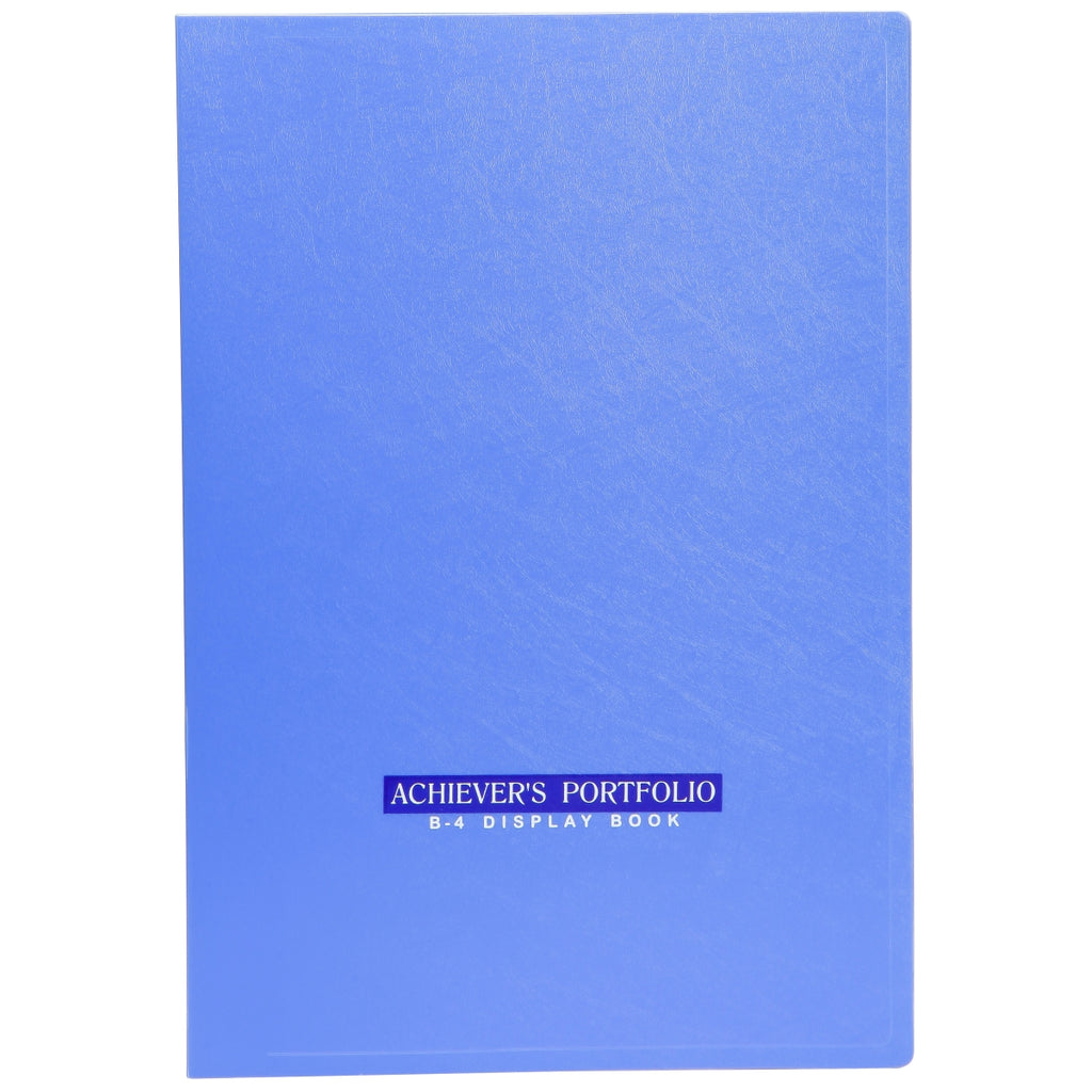 Worldone Achiever Portfolio Display Book Folder for Documents, Made of 1mm Vergin PP Material with 40 Bound Non-Refillable Top Loading Plastic Binder Sleeves, Thick PP Bord, Project Folder for Individuals & Offices, Size B4, Set of 1