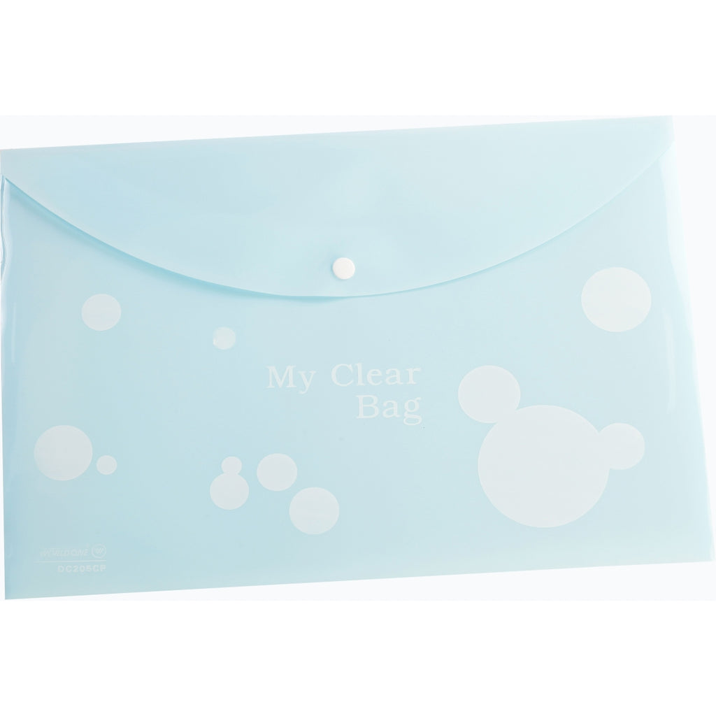 FC Circle Print My Clear Bag Button Folder Assorted Color