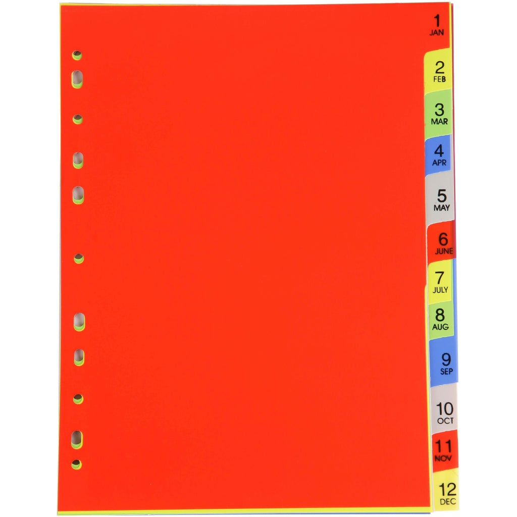 Dividers in Multi color count 1 to 12