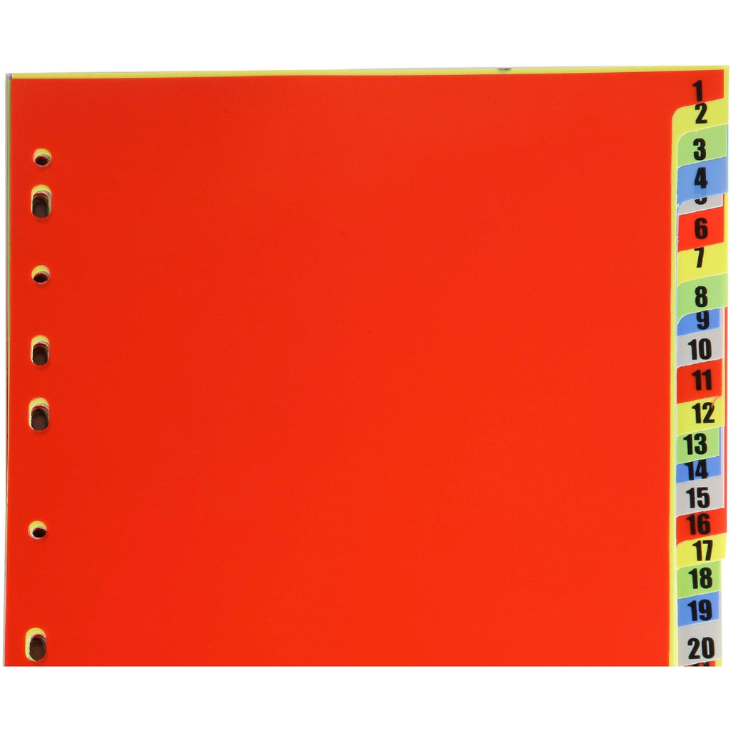 Dividers in Multi color count 1 to 20