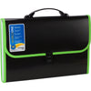 Black PP Expanding Folder with Coloured outer Binding