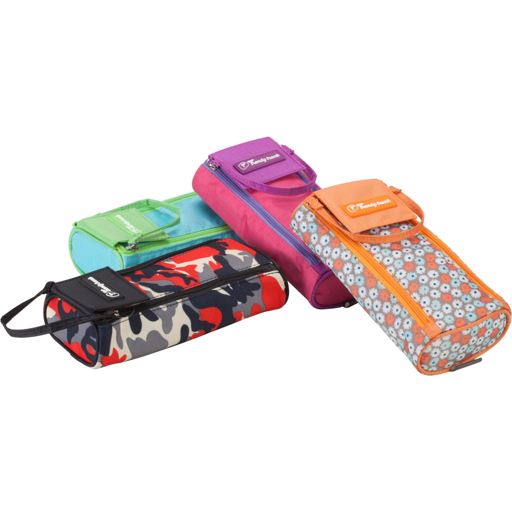 Solid Pattern Print with handle Trendy Trunk | Unique Design | Pen Pencil Pouch | Stationery Zipper | Comfy Handle | Multi utility Pouch | Cool Colors.