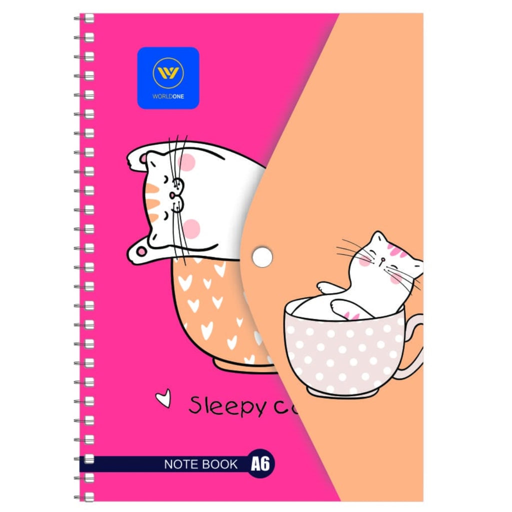 Fancy Tich Button Note Book A6 Size