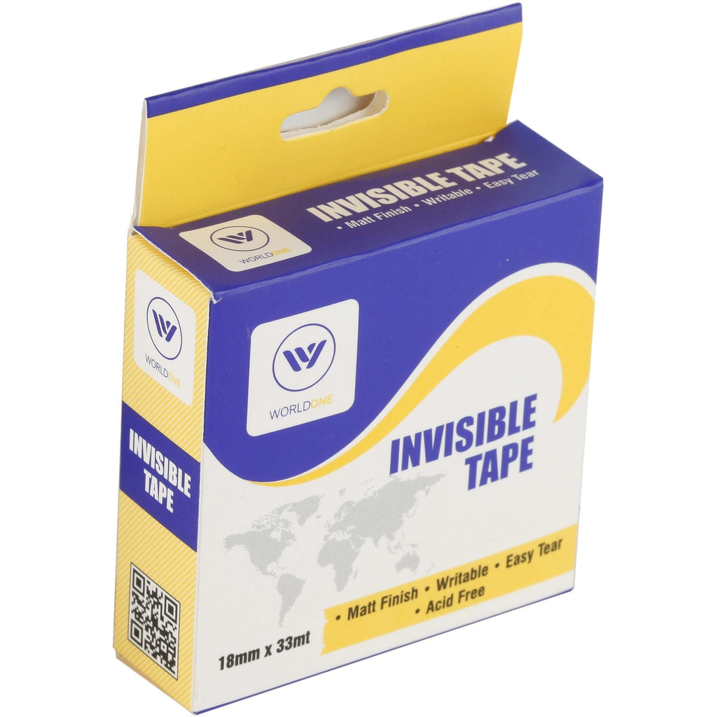 Worldone Invisible Tape with Dispenser, Matte Finish, Writable, Tearab –  Worldone India Shoppe