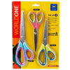 Worldone Set of 3 Scissors-Pro-New, Size 21cm, 19.1cm, 15.2cm, Best for Home & office usage, Soft inner lining for comfort, Set of 3