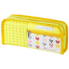 Worldone My Heartbeat Trendy Trunk Pencil Pouch with 2 Compartment, Yellow colour, Pack of 1